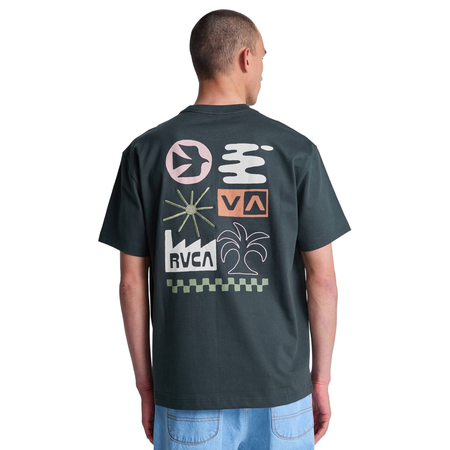 RVCA Mirage T-Shirt Pirate Black  - EVYZT00338-PTK