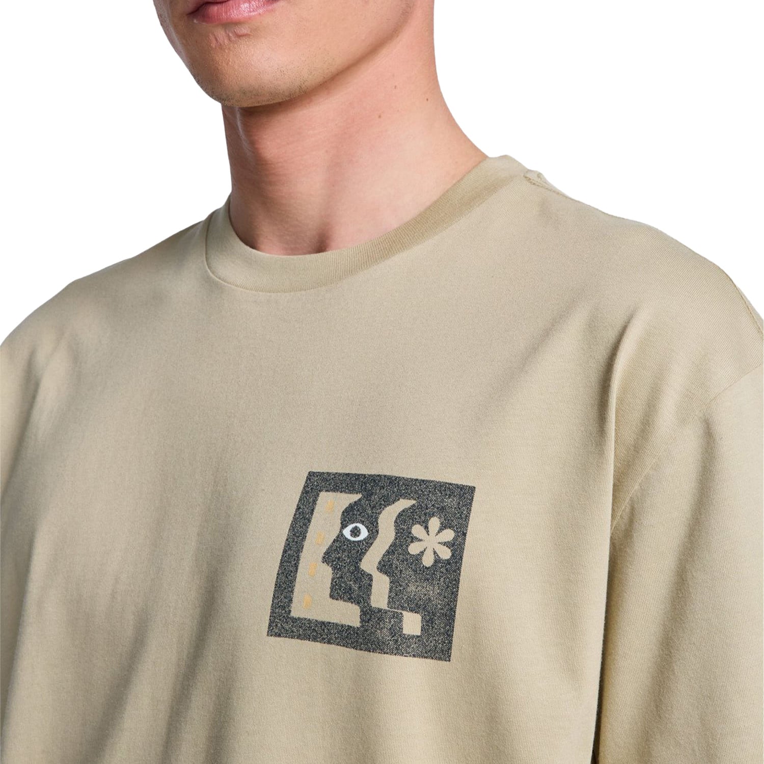 RVCA Face To Face T-Shirt Khaki  - EVYZT00339-KHA