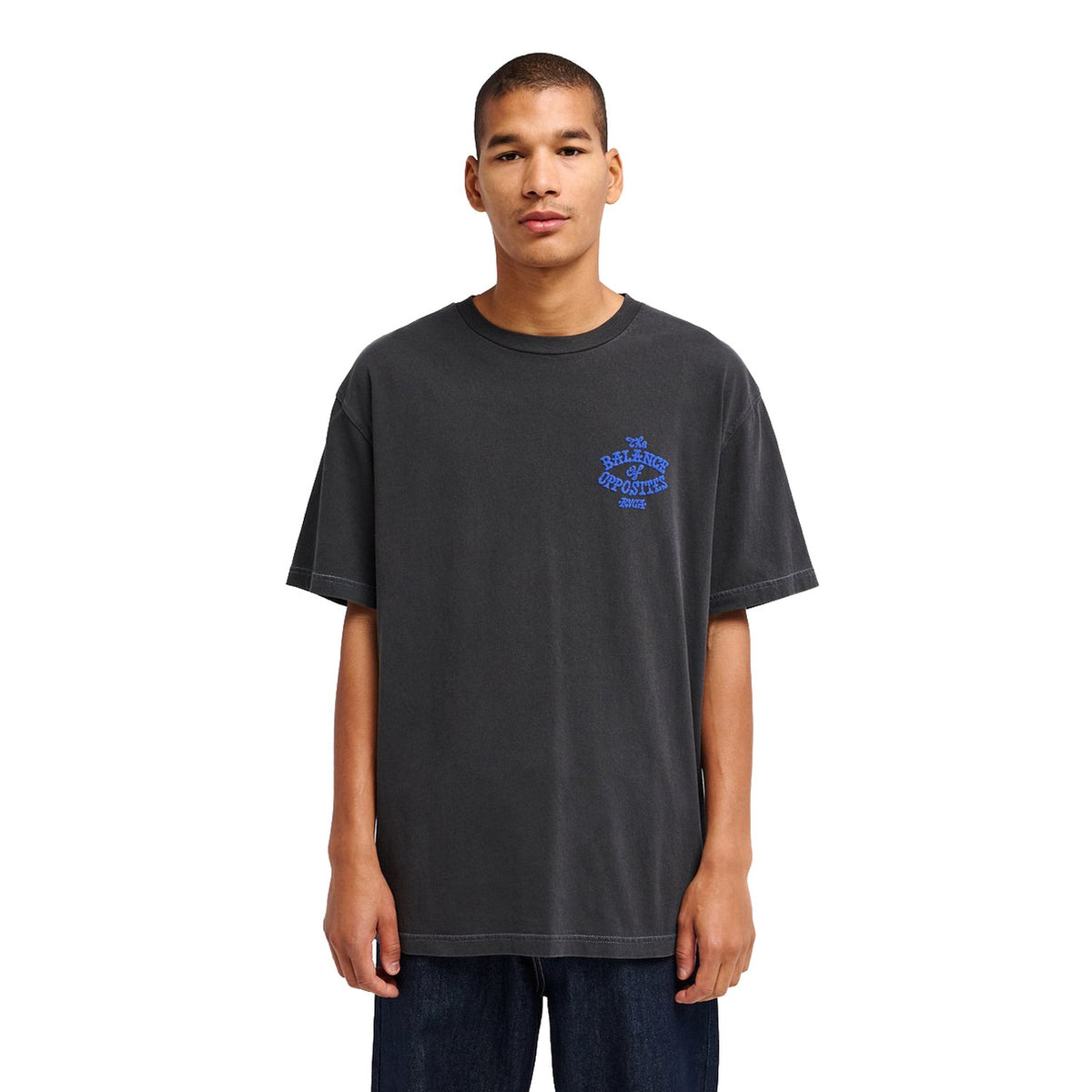 RVCA Dalas Snake Tee Washed Black  - EVYZT00372-KTA0