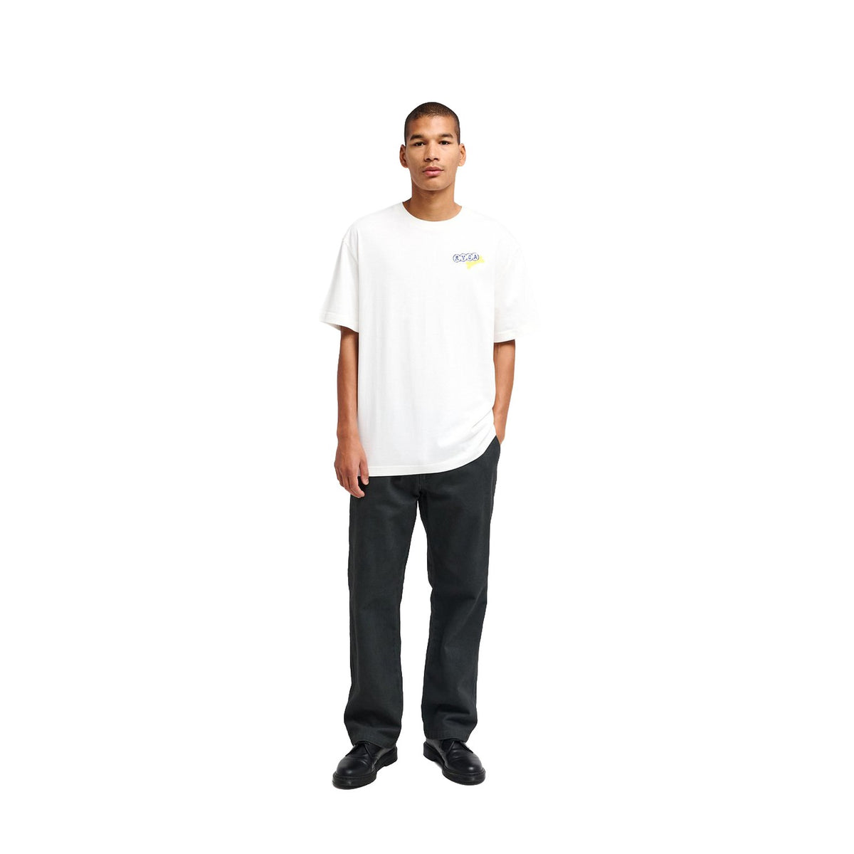 RVCA Dalas Tiger Palm Tee Antique White  - EVYZT00377-ANW