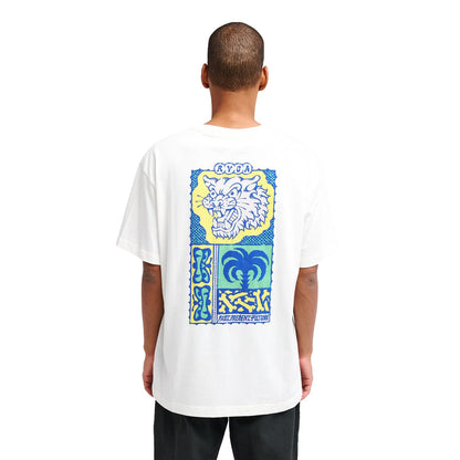 RVCA Dalas Tiger Palm Tee Antique White  - EVYZT00377-ANW