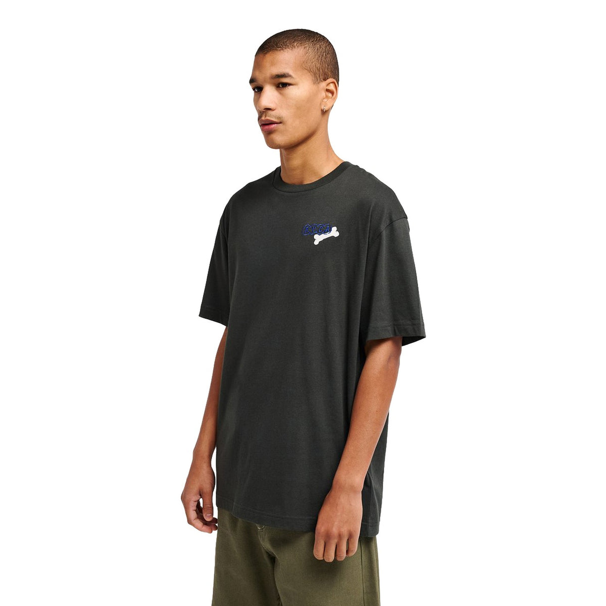 RVCA Dalas Tiger Palm Tee Pirate Black  - EVYZT00377-PTK
