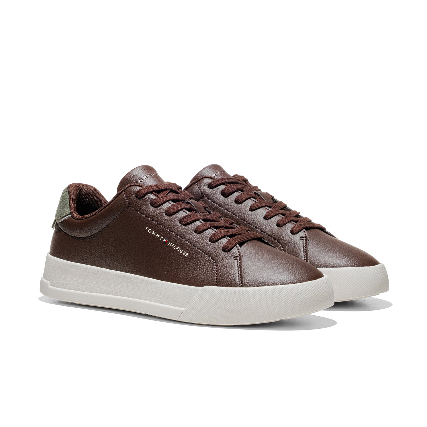 Tommy Hilfiger Court Leather Detail Essential Cocoa/Olive  - FM0FM053670HH