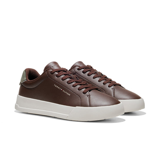 Tommy Hilfiger Court Leather Detail Essential Cocoa/Olive  - FM0FM053670HH