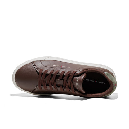 Tommy Hilfiger Court Leather Detail Essential Cocoa/Olive  - FM0FM053670HH