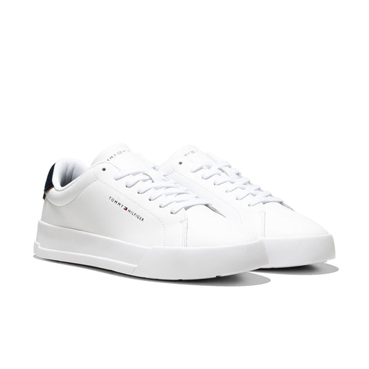 Tommy Hilfiger Court Leather Detail Essential White/Sky  - FM0FM053670LD