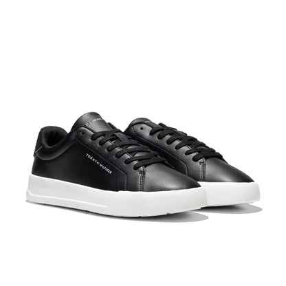 Tommy Hilfiger Court Leather Detail Essential Black  - FM0FM05367BDS