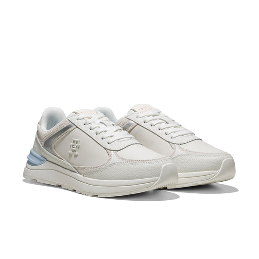 Tommy Hilfiger Casual Fashion Runner Ecru/Breezy Blue  - FW0FW084720LH