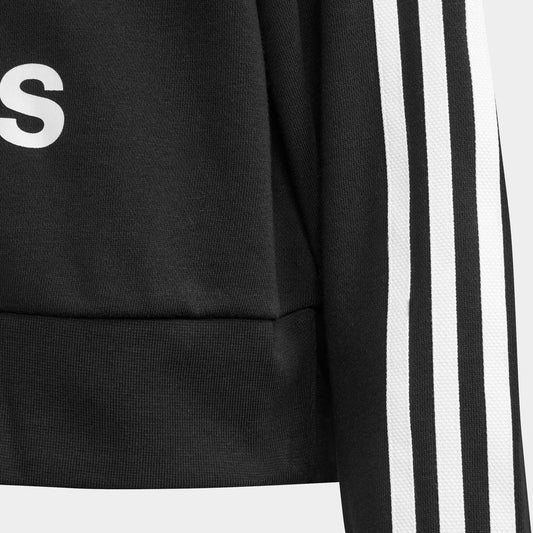 Adidas Originals Cropped Hoodie Black/White  - H32337