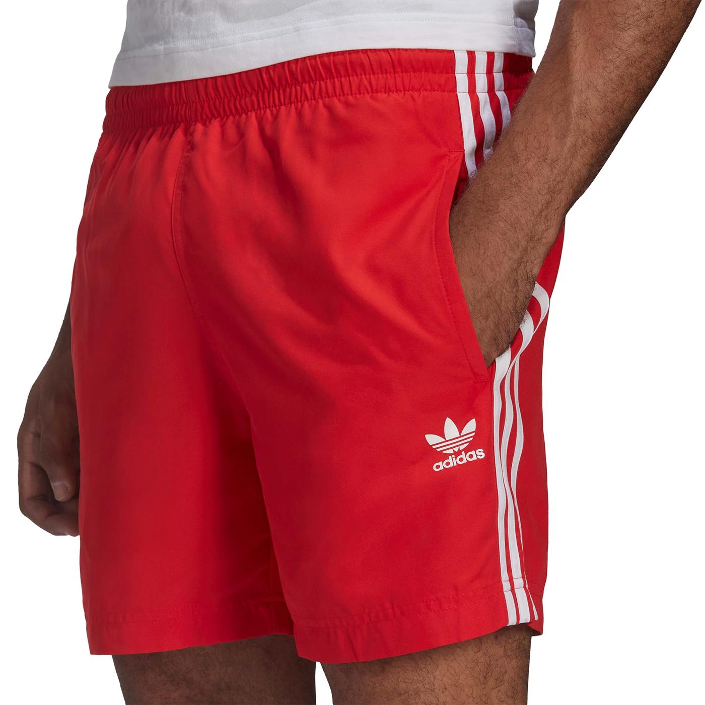 Adidas 3-Stripes Swimshort Vivid Red  - HF2120
