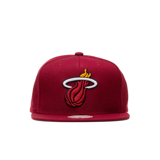 Mitchell & Ness Team Ground 2.0 Snapback Miami Heat  - HHSS3256-MHEMAROON