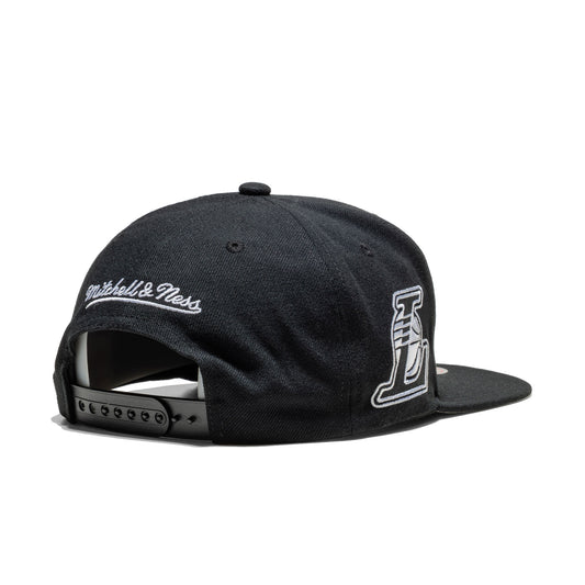 Mitchell & Ness Evergreen Black/White Snapback Lakers  - HS8547-LALBLCK