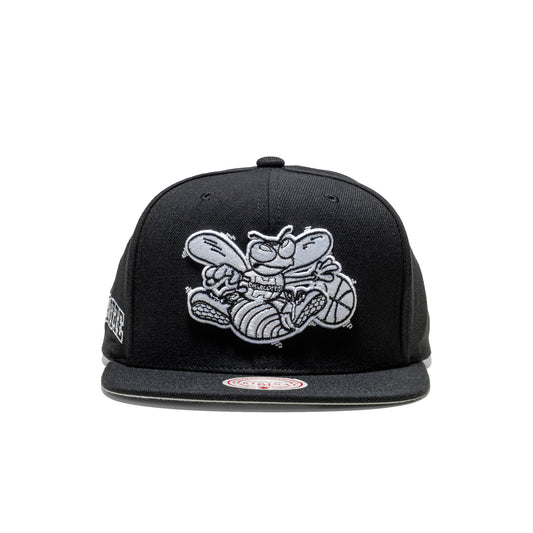 Mitchell & Ness Evergreen Black/White Snapback Hornets  - HS8549-CHOBLCK