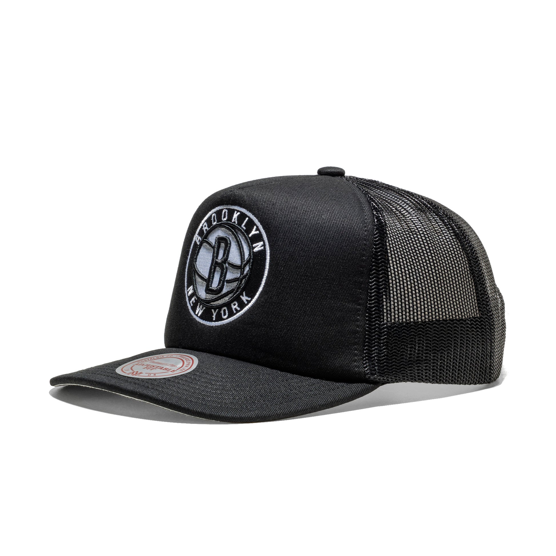 Mitchell & Ness Evergreen Trucker Hat Brooklyn Nets Black  - HT8032-BNEBLCK