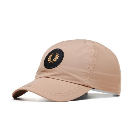 Fred Perry Laurel Wreath Patch Cap Warm Stone  - HW5667-363