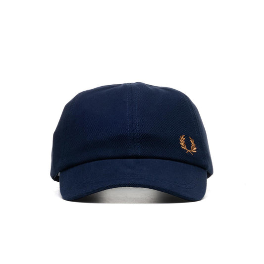 Fred Perry Classic Piqué Cap Navy/Dark Caramel  - HW6726-R63