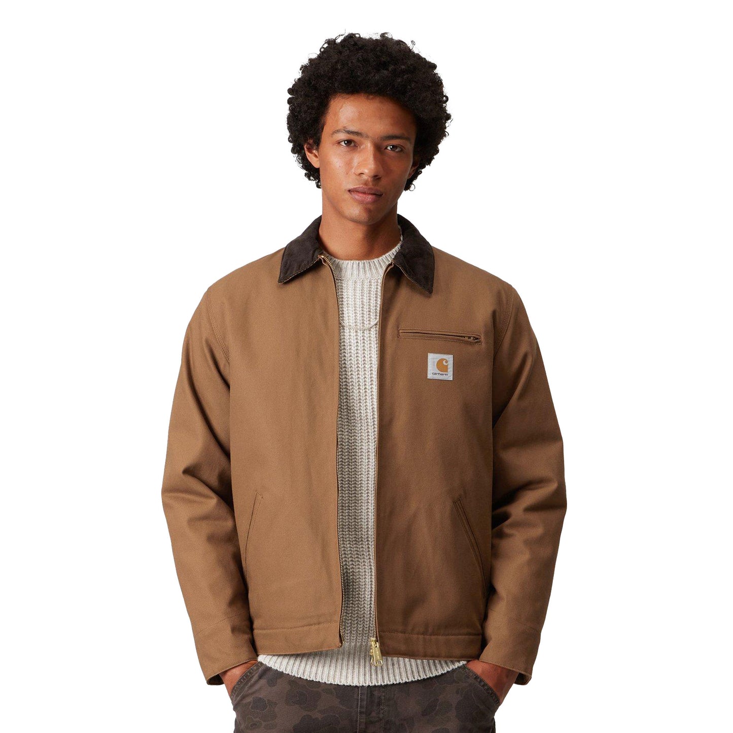 Carhartt WIP Detroit Jacket Hamilton Brown/Tobacco rigid  - I01526400S01