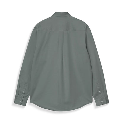Carhartt WIP L/S Madison Shirt Velvet Green/White  - I0233393HLXX