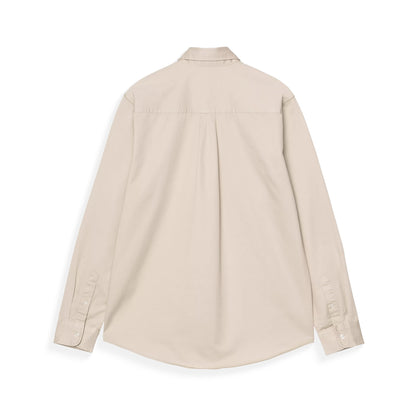 Carhartt WIP L/S Madison Shirt Stone/White  - I0233393M7XX