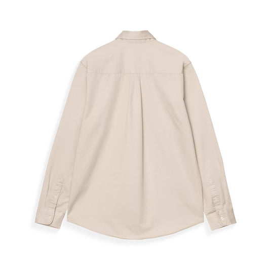Carhartt WIP L/S Madison Shirt Stone/White  - I0233393M7XX