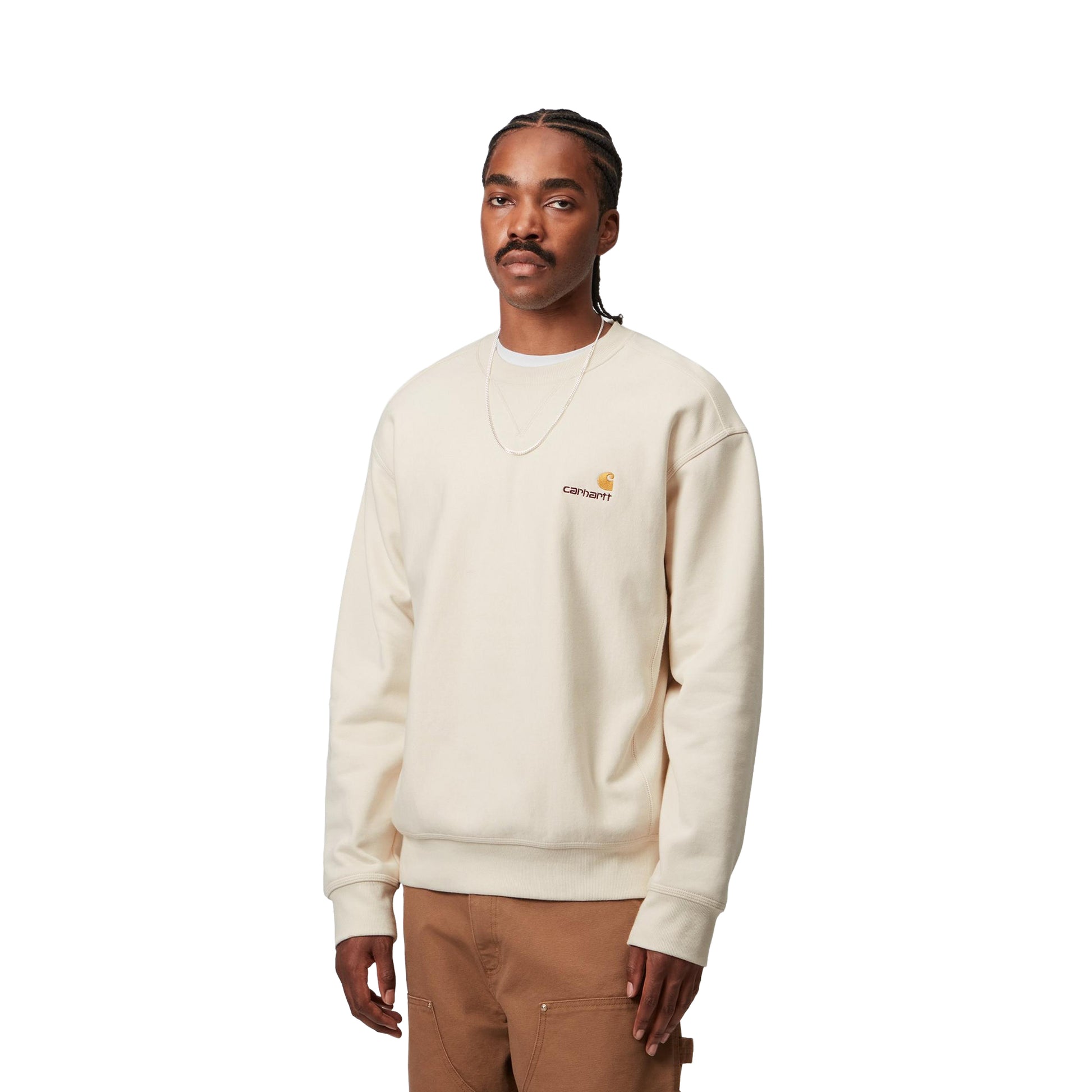Carhartt WIP American Script Sweat Natural  - I02547505XX