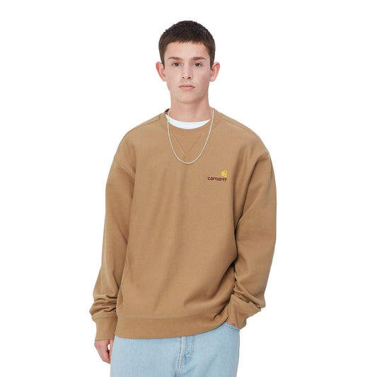 Carhartt WIP American Script Sweat Peanut  - I0254752FSXX