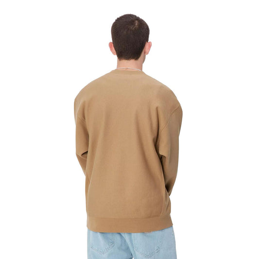 Carhartt WIP American Script Sweat Peanut  - I0254752FSXX
