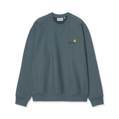 Carhartt WIP American Script Sweat Office Blue  - I0254753GBXX