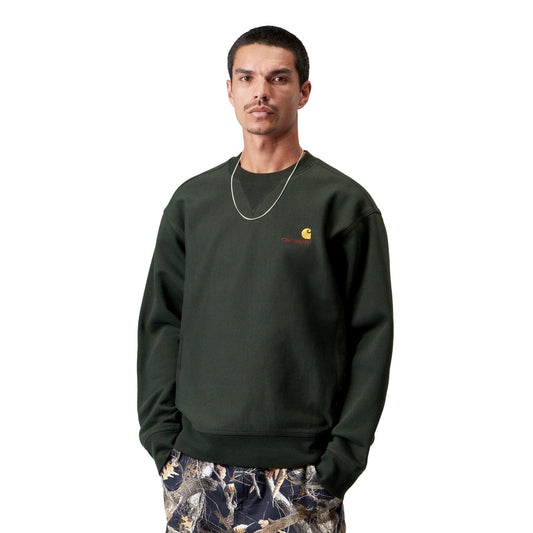 Carhartt WIP American Script Sweat Raven  - I0254753T6XX