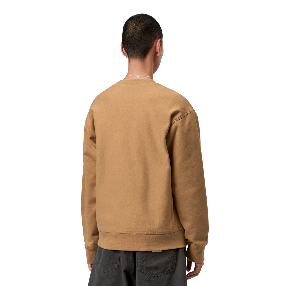 Carhartt WIP American Script Sweat WIP Dusty Hamilton Brown  - I0254753TFXX