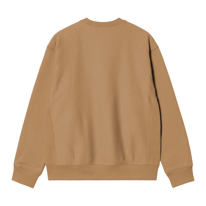 Carhartt WIP American Script Sweat WIP Dusty Hamilton Brown  - I0254753TFXX