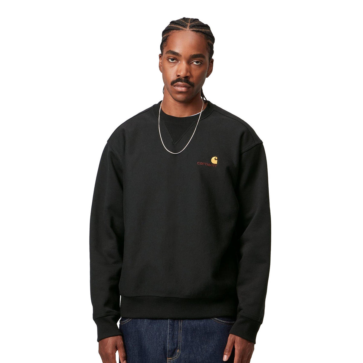 Carhartt WIP American Script Sweat Black  - I02547589XX