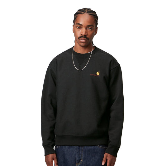 Carhartt WIP American Script Sweat Black  - I02547589XX