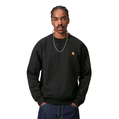 Carhartt WIP American Script Sweat Black  - I02547589XX
