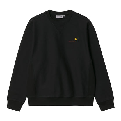 Carhartt WIP American Script Sweat Black  - I02547589XX