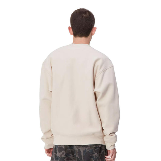 Carhartt WIP American Script Sweat Moonbeam  - I025475MOOXX