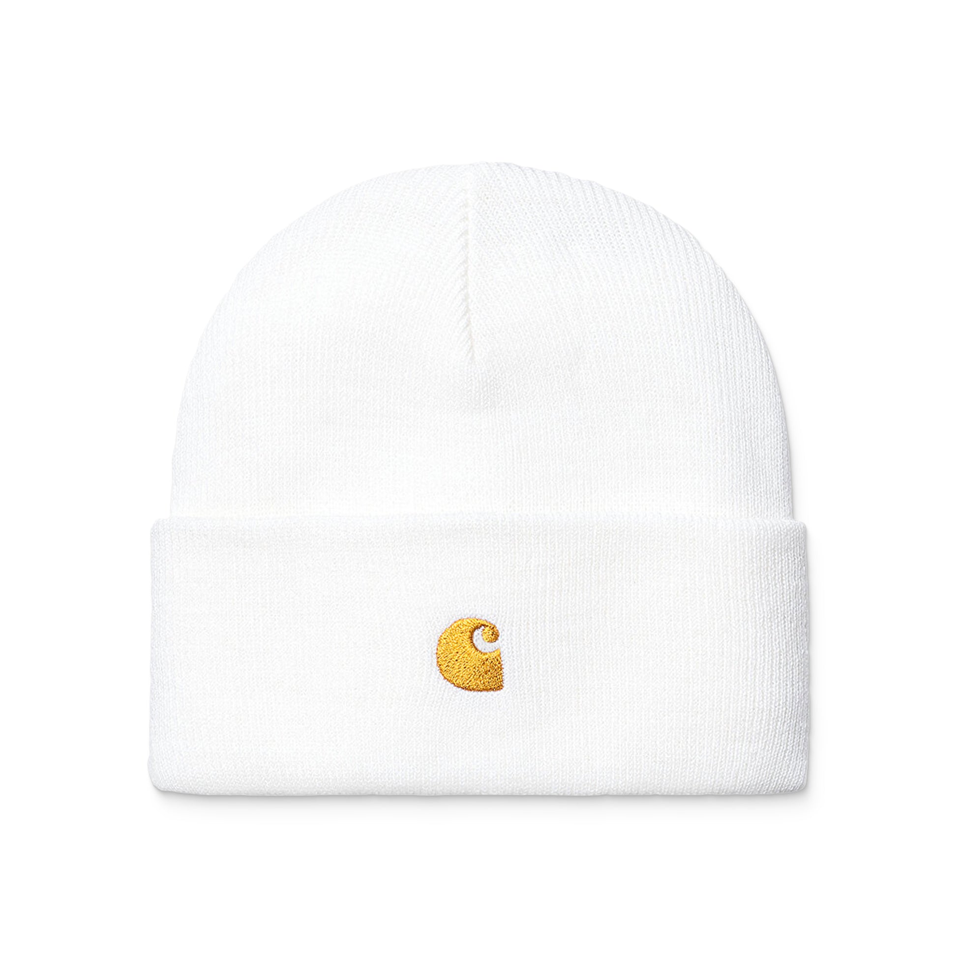 Carhartt WIP Chase Beanie White/Gold  - I02622200RXX
