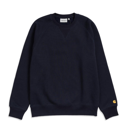 Carhartt Chase Sweat Dark Navy/Gold  - I02638300HXX