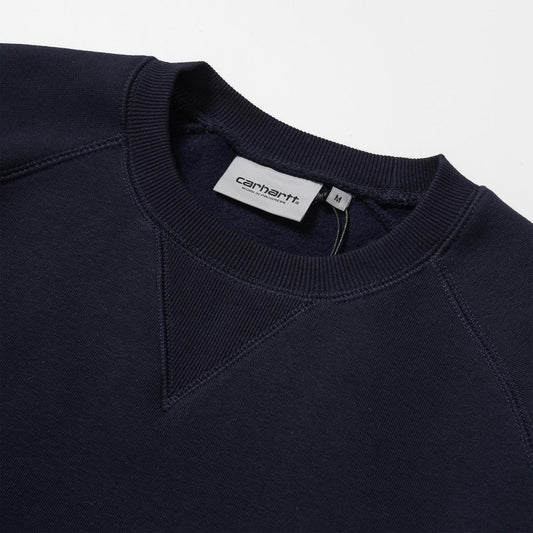 Carhartt Chase Sweat Dark Navy/Gold  - I02638300HXX