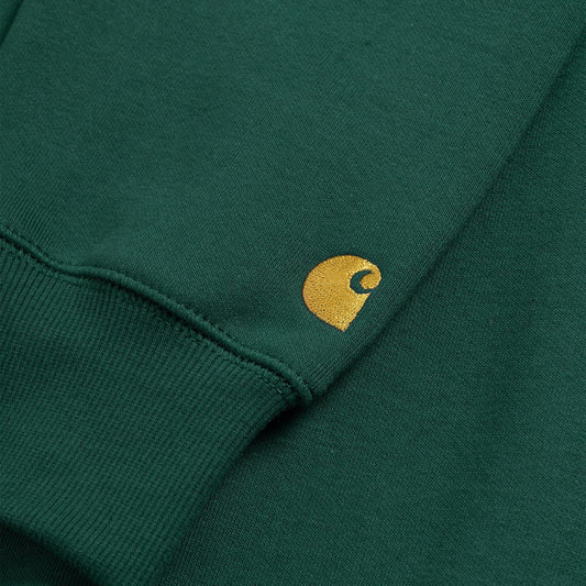 Carhartt WIP Chase Sweat Botanic/Gold  - I0263831GRXX