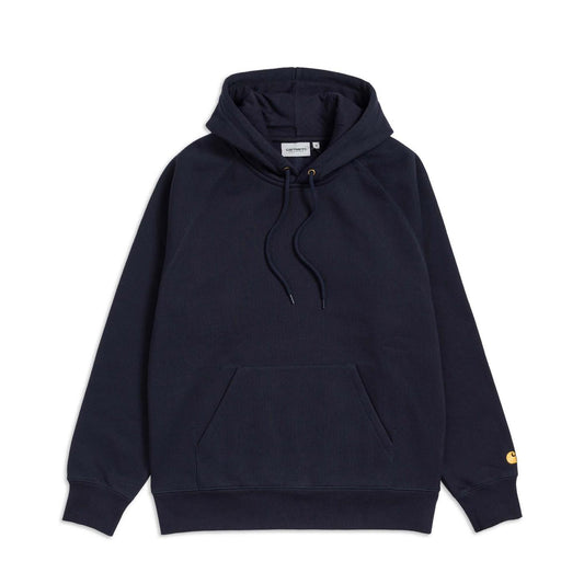 Carhartt Hooded Chase Sweat Dark Navy/Gold  - I02638400HXX