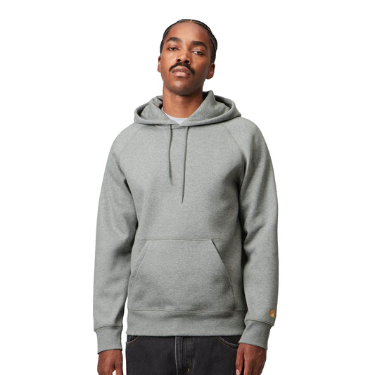 Sudadera con capucha Carhartt Chase gris jaspeado/dorado