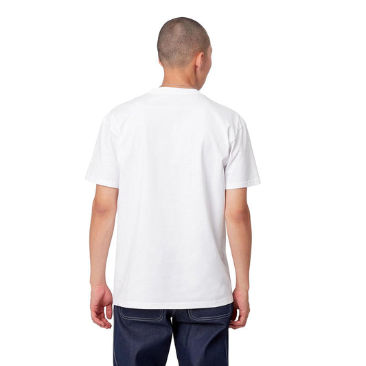 Carhartt S/S Chase T-Shirt White/Gold  - I02639100RXX