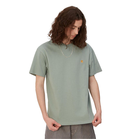 Carhartt WIP S/S Chase T-Shirt Glassy Teal/Gold  - I0263911R1XX