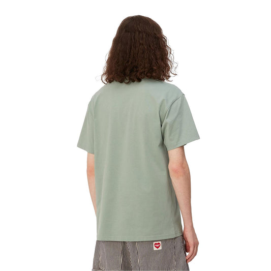 Carhartt WIP S/S Chase T-Shirt Glassy Teal/Gold  - I0263911R1XX