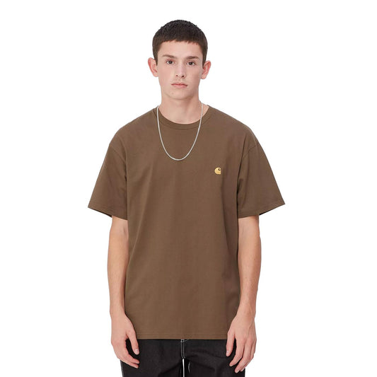 Carhartt WIP S/S Chase T-Shirt Chocolate/Gold  - I026391218XX