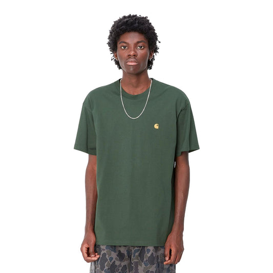 Carhartt WIP S/S Chase T-Shirt Sycamore Tree/Gold  - I0263912CXXX
