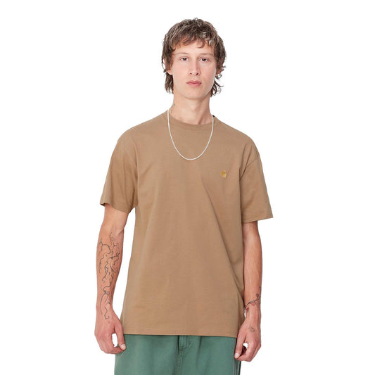 Carhartt WIP S/S Chase T-Shirt Peanut/Gold  - I0263912GQXX