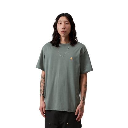 Carhartt WIP S/S Chase T-Shirt Velvet Green/Gold  - I0263913H4XX