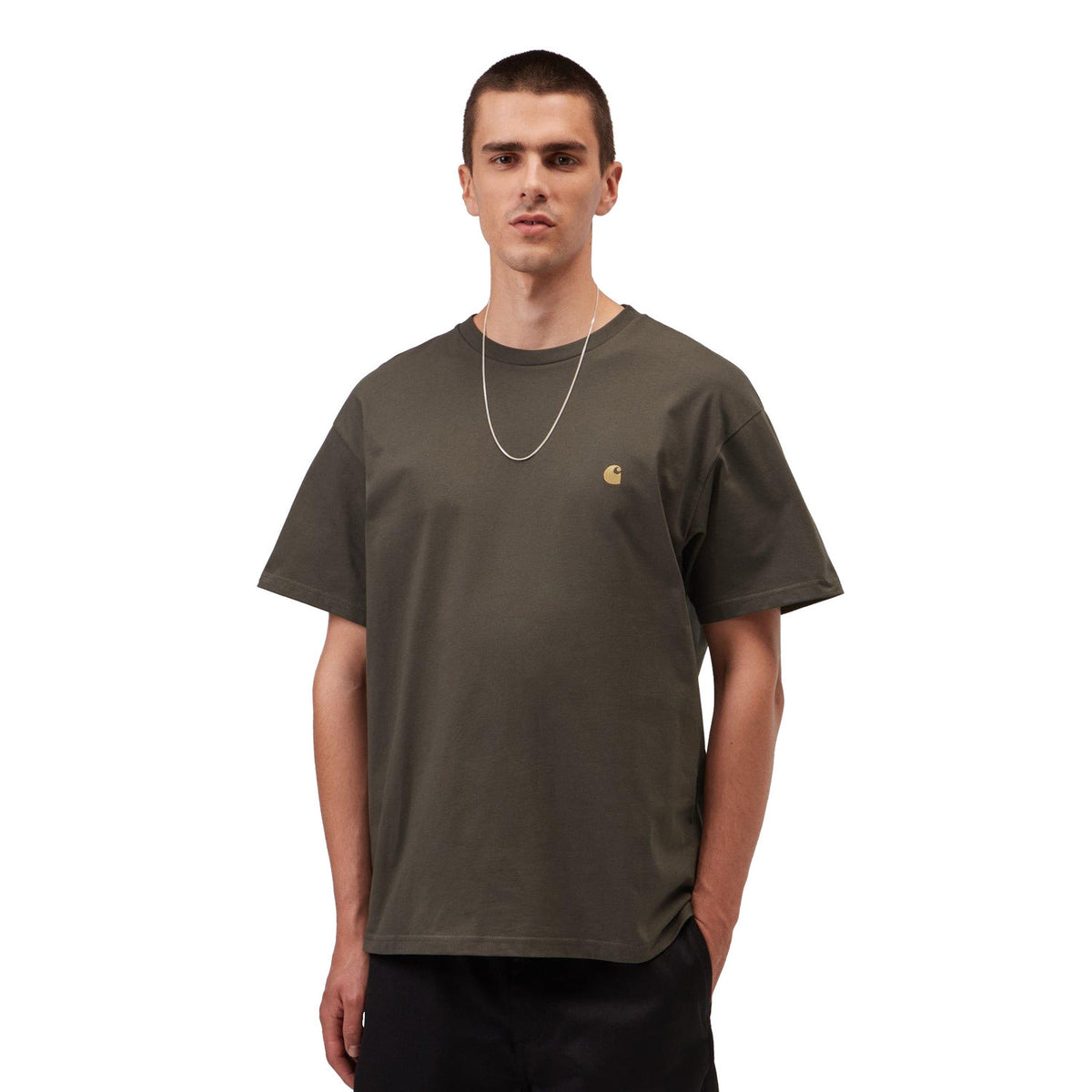 Carhartt WIP S/S Chase T-Shirt Shungite/Gold  - I0263913X9XX